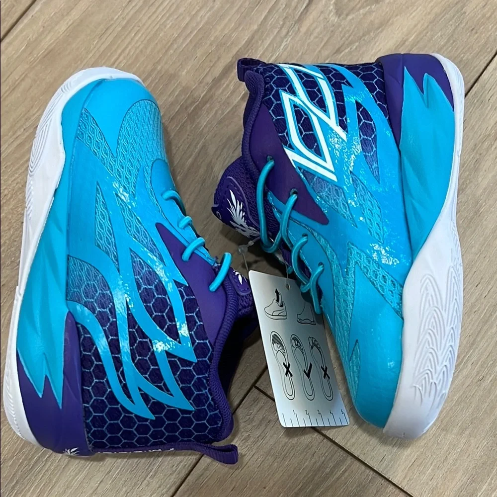 New Puma Unisex Kids' Blue and Purple Basketball Sneakers